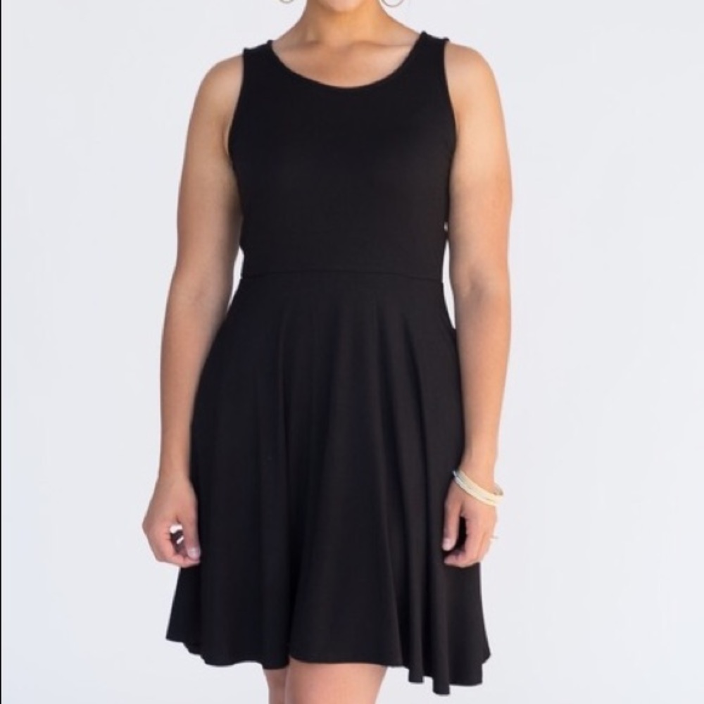 Agnes & Dora Black Fisher Dress